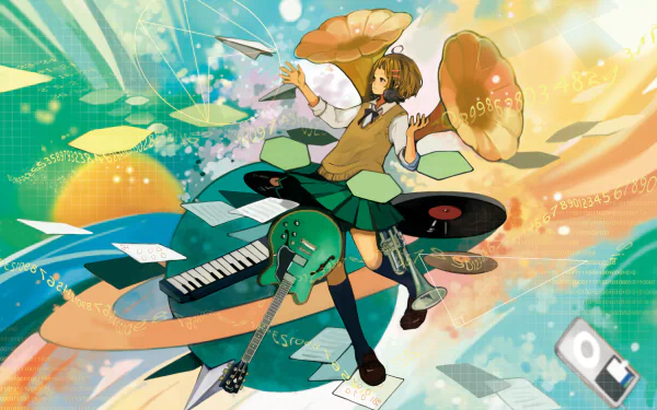 brown hair Anime music HD Desktop Wallpaper | Background Image