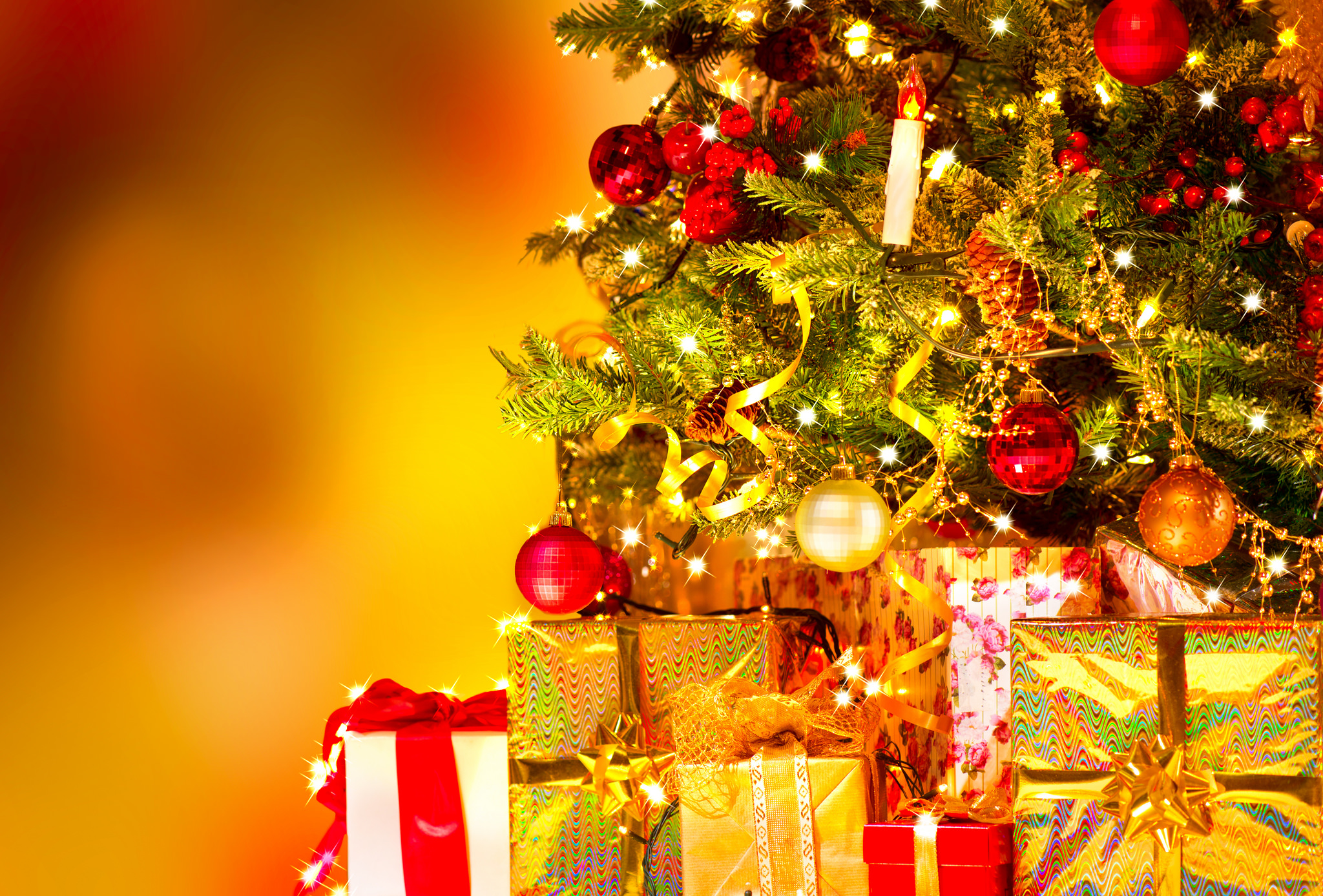 Presents Under the Tree HD Wallpaper | Background Image ...