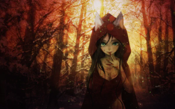 fantasy red riding hood HD Desktop Wallpaper | Background Image