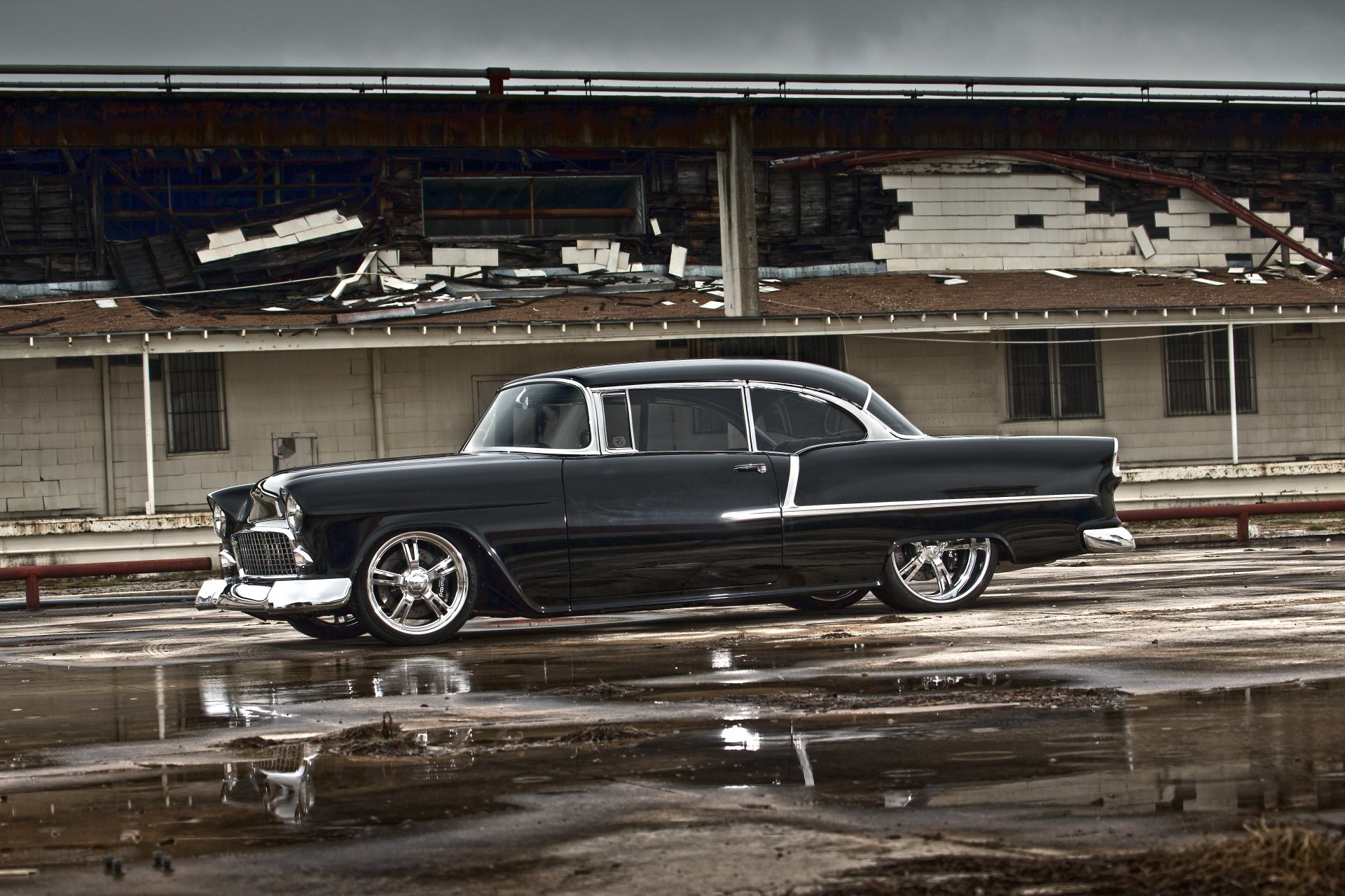 Download Hot Rod 1955 Chevrolet Bel Air Vehicle Chevrolet Bel Air 4k Ultra HD Wallpaper