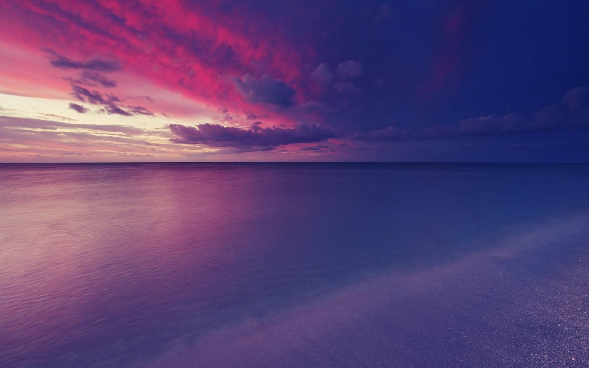 Purple And Pink Ocean Sunset Fondo De Pantalla Hd Fondo De Escritorio