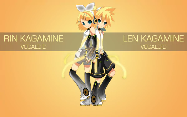 Rin Kagamine Len Kagamine Anime Vocaloid HD Desktop Wallpaper | Background Image