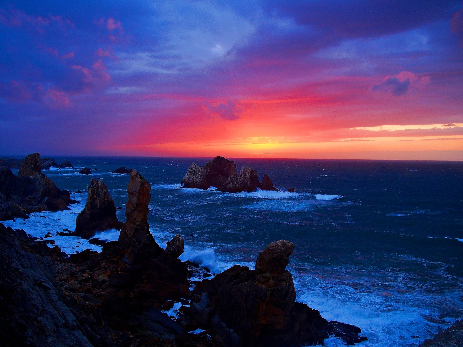 Download Horizon Sky Sea Ocean Nature Sunset 4k Ultra HD Wallpaper ...