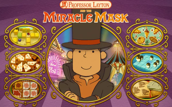 video game Professor Layton and the Miracle Mask HD Desktop Wallpaper | Background Image