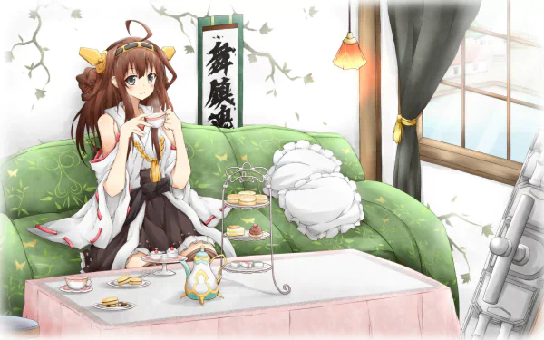 Kongou (Kancolle) Anime Kantai Collection HD Desktop Wallpaper | Background Image