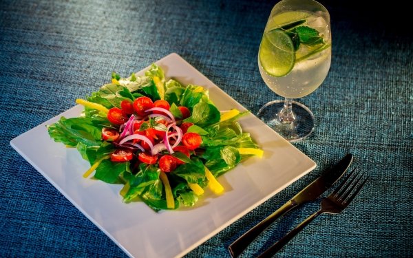 Food Salad Still Life Glass HD Wallpaper | Background Image
