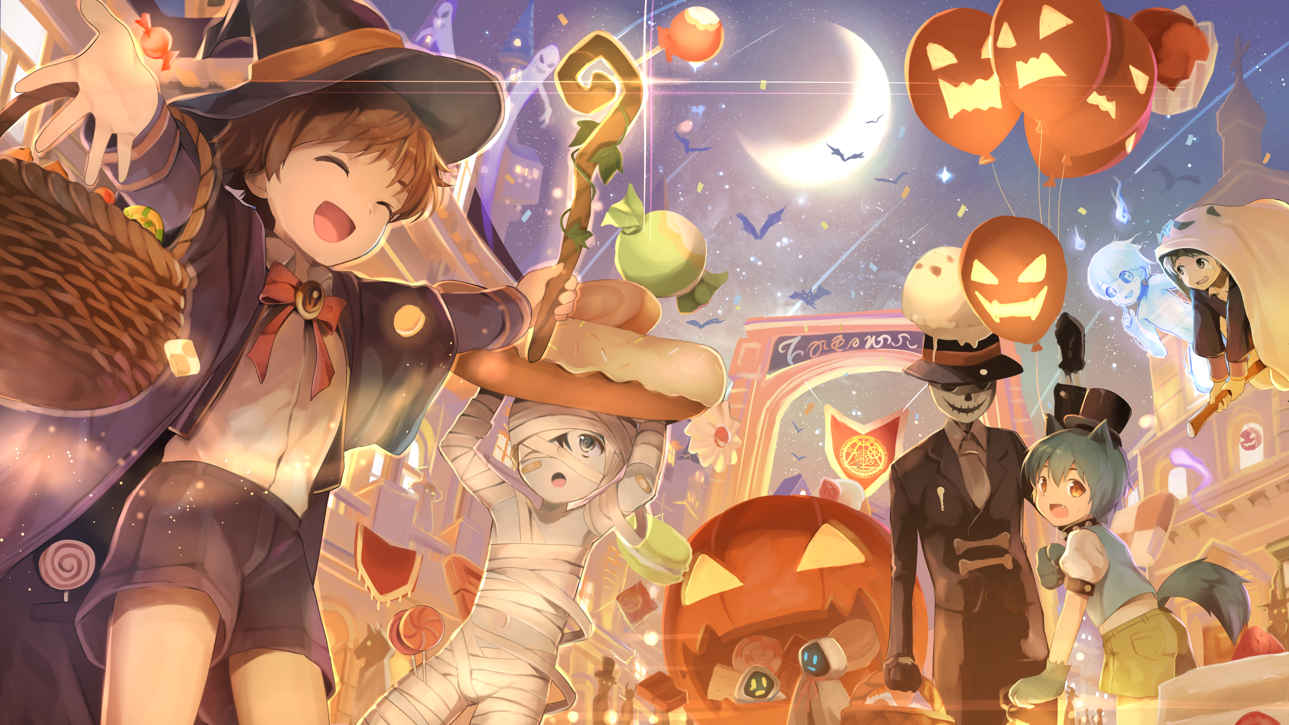 Hình ảnh anime Halloween cute dễ thương kỳ dị ma mị đẹp nhất