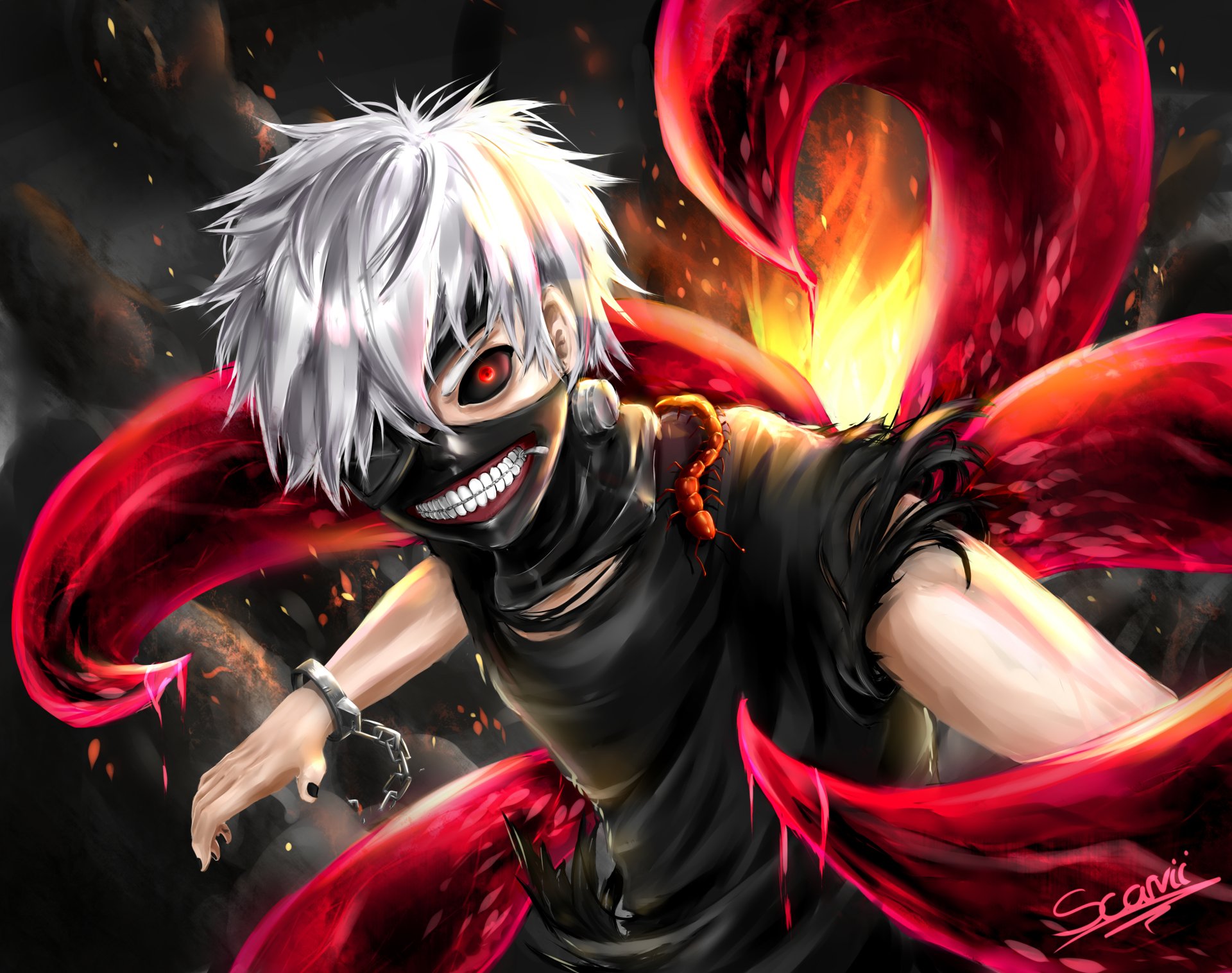 Ken Kaneki Eye Patch HD Wallpaper - Tokyo Ghoul Anime by Scarvii