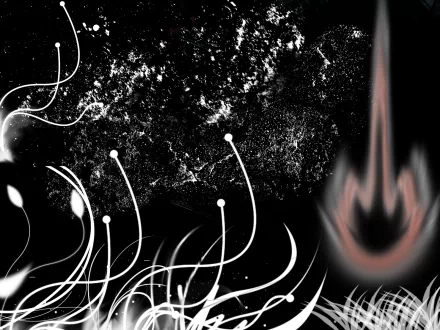 A high-definition desktop wallpaper inspired by TRON: Legacy, featuring artistic, abstract designs with neon-like lines and a sci-fi aesthetic.