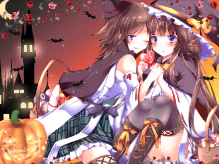 Hiei (Kancolle) Kongou (Kancolle) Anime Kantai Collection HD Desktop Wallpaper | Background Image