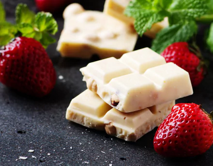 mint strawberry food chocolate HD Desktop Wallpaper | Background Image