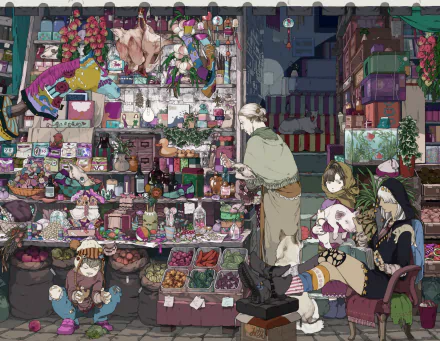 Anime shop HD Desktop Wallpaper | Background Image