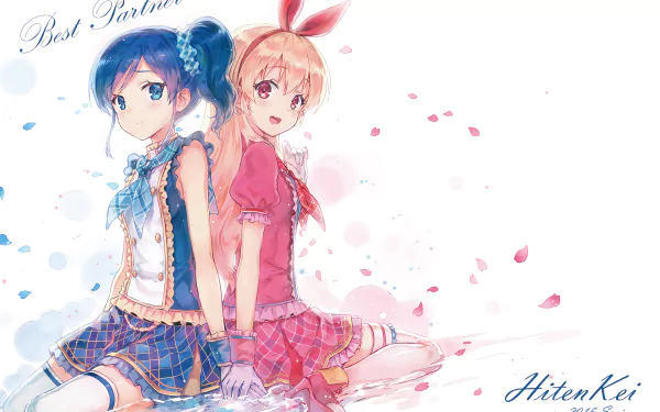 Anime-inspired HD wallpaper featuring characters from Aikatsu!. The design showcases vibrant colors and playful outfits, conveying a cheerful and energetic vibe.