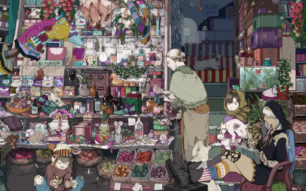 Anime shop HD Desktop Wallpaper | Background Image