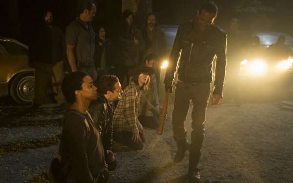 TV Show The Walking Dead Carl Grimes Chandler Riggs Jeffrey Dean Morgan Negan HD Wallpaper | Background Image