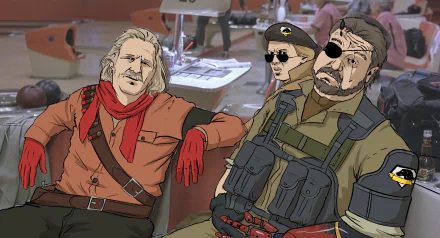 The Big Lebowski Revolver Ocelot Kazuhira Miller Big Boss (Metal Gear Solid) Venom Snake video game Metal Gear Solid V: The Phantom Pain HD Desktop Wallpaper | Background Image