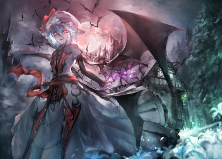 Remilia Scarlet Anime Touhou HD Desktop Wallpaper | Background Image