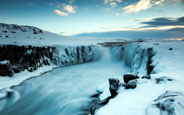  Godafoss Waterfall in Winter