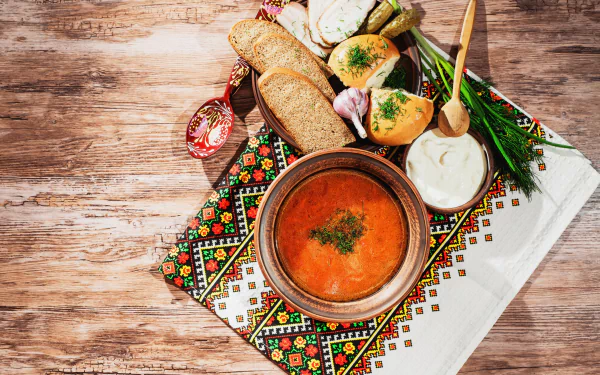 bread garlic soup food still life HD Desktop Wallpaper | Background Image
