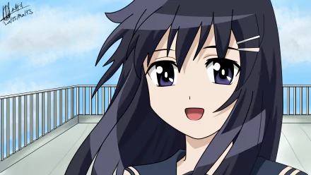 Anime Hanbun no Tsuki ga Noboru Sora HD Desktop Wallpaper | Background Image