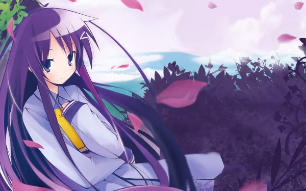 Anime Hanbun no Tsuki ga Noboru Sora HD Desktop Wallpaper | Background Image