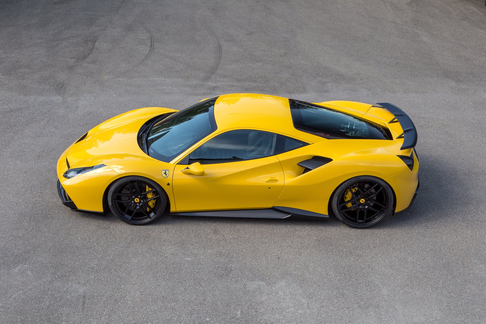 Download Tuning Yellow Car Novitec Rosso Ferrari 488 GTB Vehicle Ferrari 488 4k Ultra HD Wallpaper