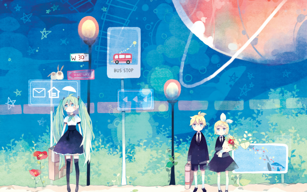 Anime Vocaloid Hatsune Miku Len Kagamine Rin Kagamine HD Wallpaper | Background Image
