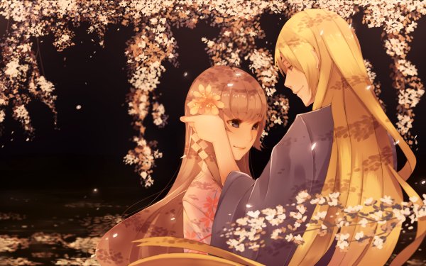 Anime Couple Yuri Water HD Wallpaper | Background Image
