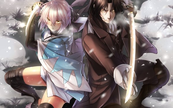 Anime Crossover Drifters Fate/Grand Order Sakura Saber Toshizou Hijikata Okita Souji HD Wallpaper | Background Image