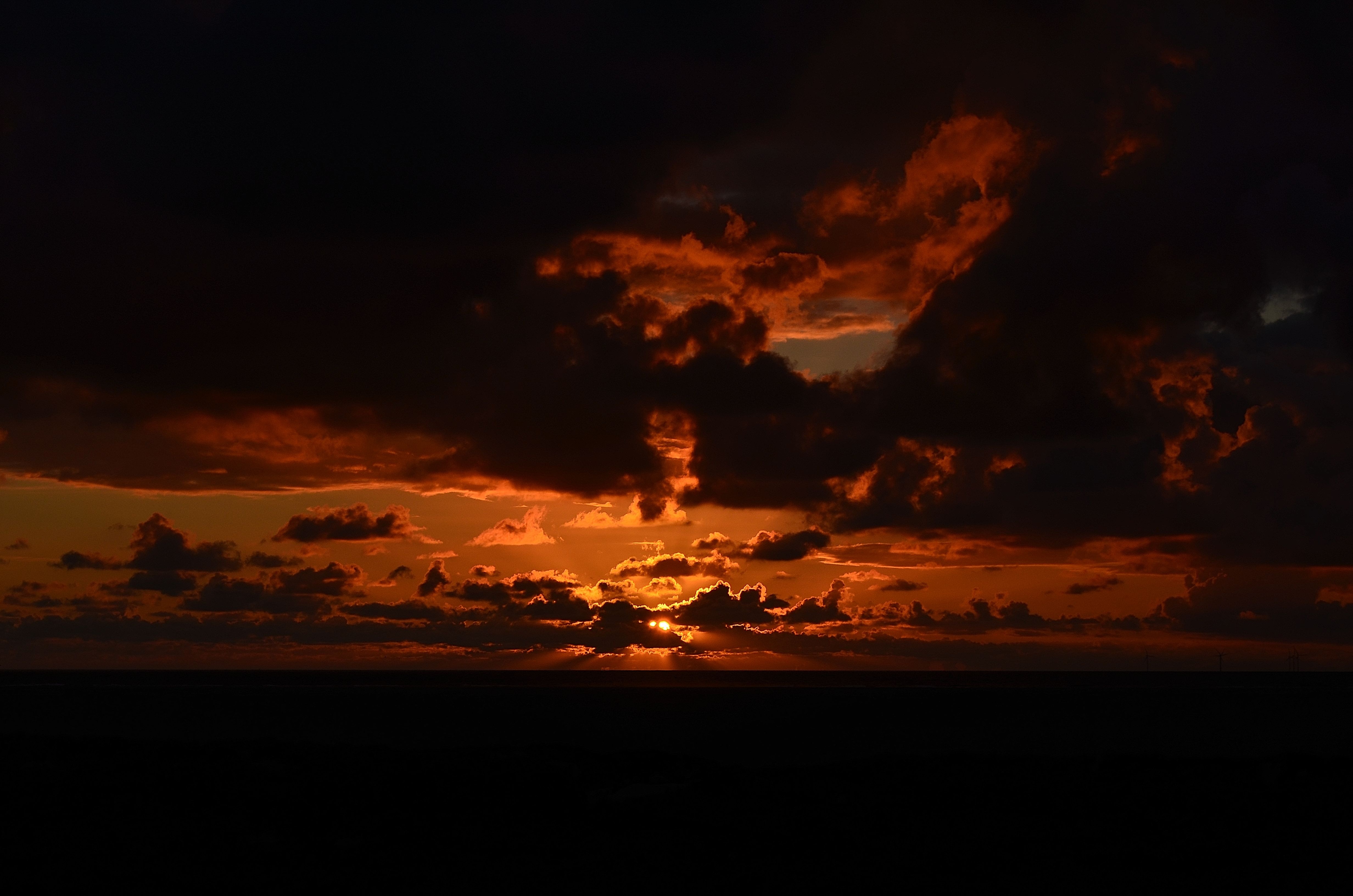 Download Horizon Cloud Sky Nature Sunset 4k Ultra HD Wallpaper
