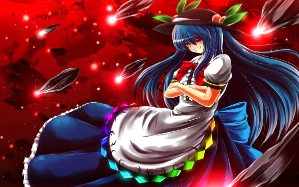 Tenshi Hinanawi Anime Touhou HD Desktop Wallpaper | Background Image