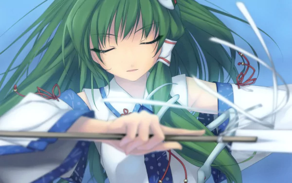Sanae Kochiya Anime Touhou HD Desktop Wallpaper | Background Image