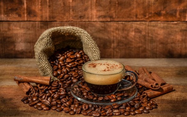 Food Coffee Coffee Beans Cinnamon Still Life HD Wallpaper | Background Image