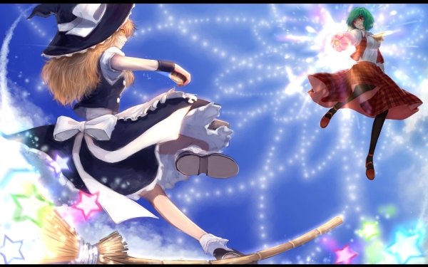 Anime Touhou Yuuka Kazami Marisa Kirisame HD Wallpaper | Background Image