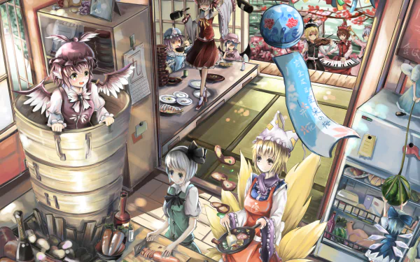 Anime Touhou HD Desktop Wallpaper | Background Image