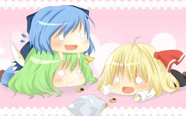 Daiyousei (Touhou) Rumia (Touhou) Cirno (Touhou) Anime Touhou HD Desktop Wallpaper | Background Image
