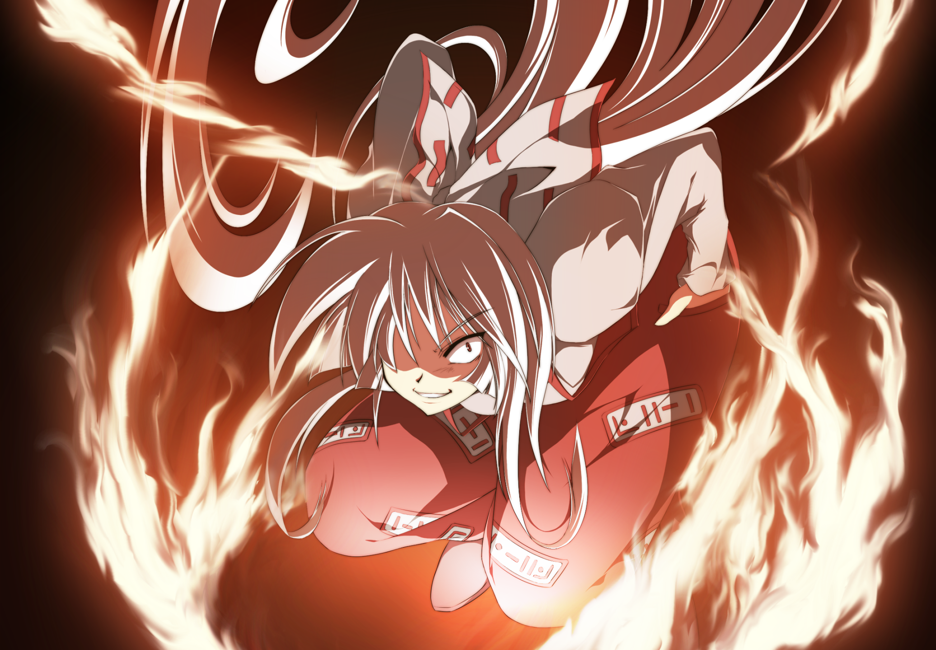 Download Fujiwara No Mokou Anime Touhou HD Wallpaper