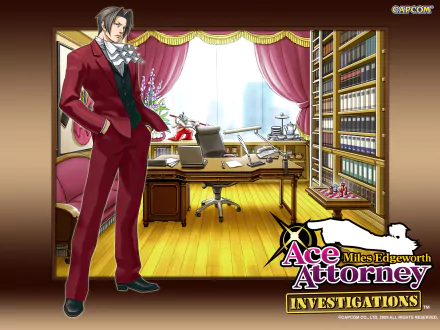 Miles Edgeworth video game Ace Attorney Investigations: Miles Edgeworth HD Desktop Wallpaper | Background Image