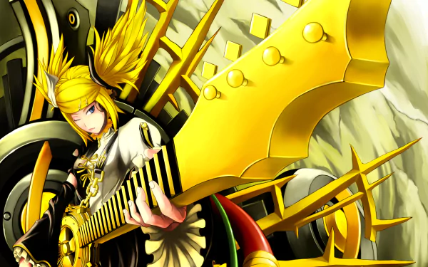 Rin Kagamine Anime Vocaloid HD Desktop Wallpaper | Background Image