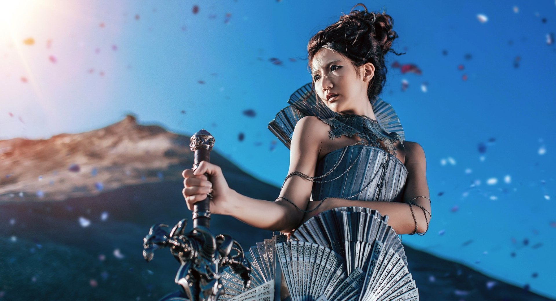 Stunning Asian Brunette Cosplay Model with Brown Eyes – HD Wallpaper ...