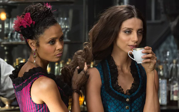 Clementine Pennyfeather Angela Sarafyan Maeve Millay Thandie Newton TV Show Westworld HD Desktop Wallpaper | Background Image