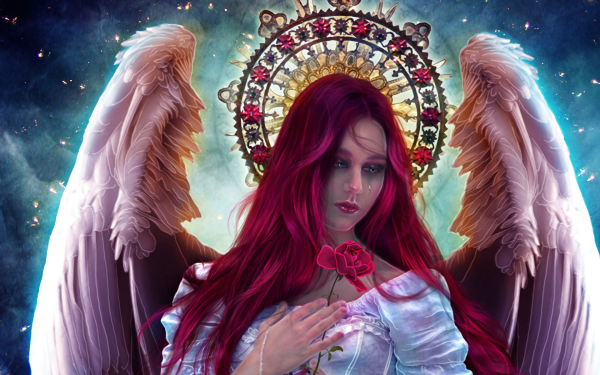 Fantasy Angel Rose Sad Crying HD Wallpaper | Background Image