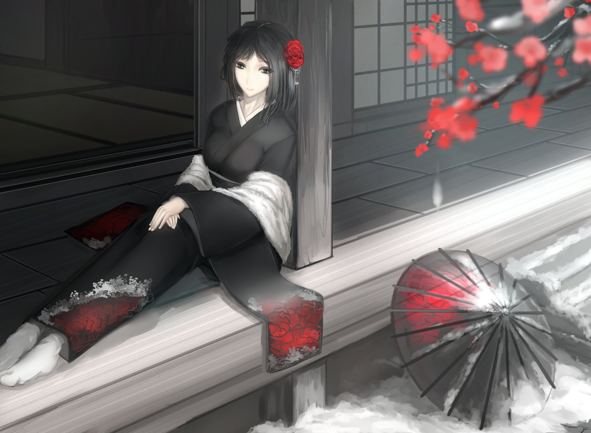 Download Anime Geisha HD Wallpaper