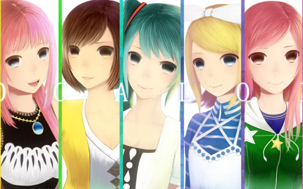 Lily (Vocaloid) SF-A2 Miki Rin Kagamine Meiko (Vocaloid) Luka Megurine GUMI (Vocaloid) Hatsune Miku Anime Vocaloid HD Desktop Wallpaper | Background Image