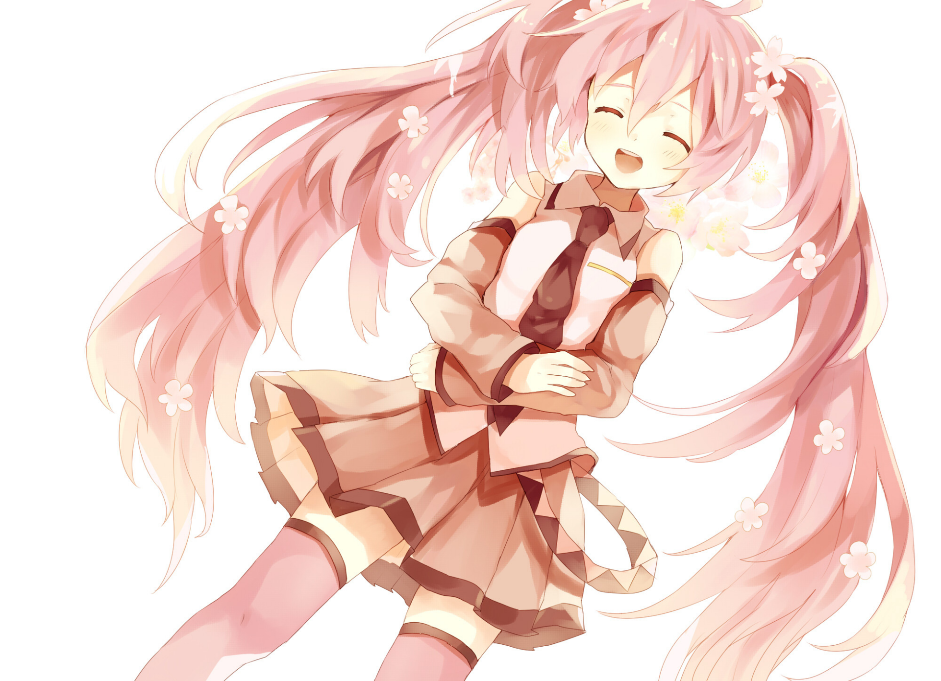 Download Sakura Miku Anime Vocaloid HD Wallpaper by Ategoya