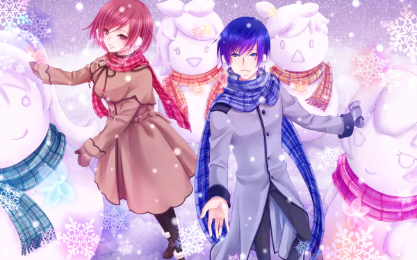 Meiko (Vocaloid) Kaito (Vocaloid) Anime Vocaloid HD Desktop Wallpaper | Background Image