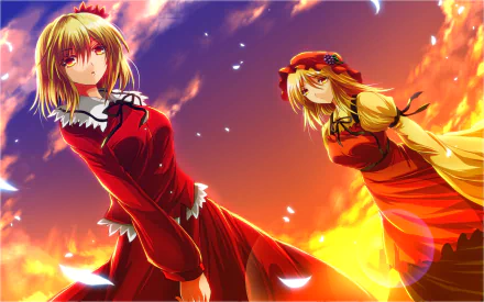 Minoriko Aki Shizuha Aki Anime Touhou HD Desktop Wallpaper | Background Image