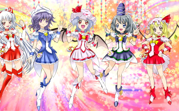 Mononobe No Futo Letty Whiterock Remilia Scarlet Flandre Scarlet Fujiwara no Mokou Anime Touhou HD Desktop Wallpaper | Background Image