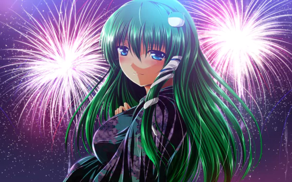 Sanae Kochiya Anime Touhou HD Desktop Wallpaper | Background Image