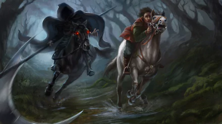 forest scythe dark grim reaper HD Desktop Wallpaper | Background Image